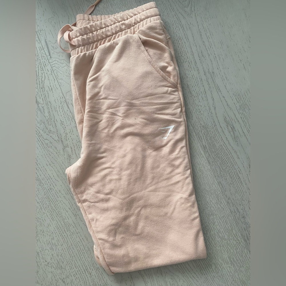 Pale pink GymShark sweatpants size medium.